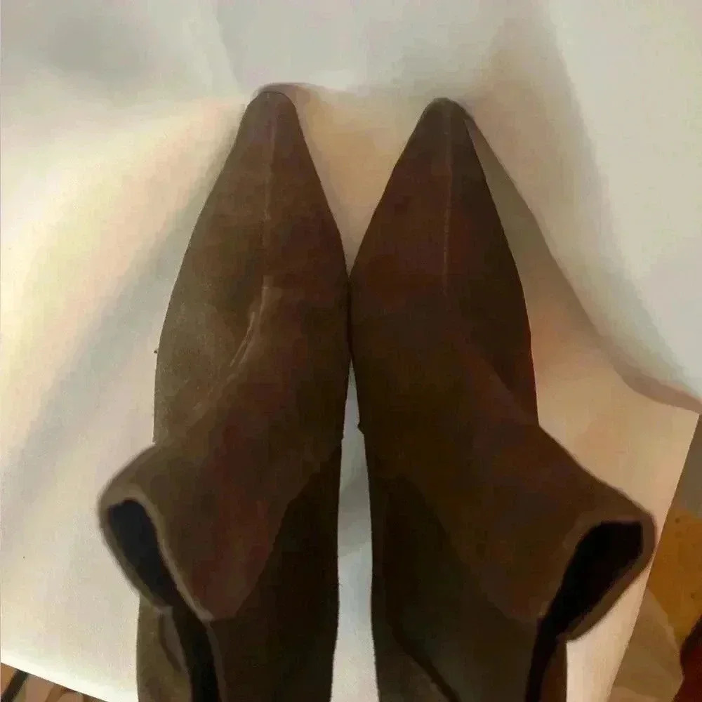 Brown Suede Ankle Boots Size 8 m - Picture 4 of 7